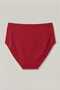 Women's 5-Piece Red Plus Size High-Waisted Cotton Ribbed Panties - Gathering and Comfortable Daily Bato Underwear - 6