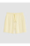 Beige Soft Touch Women's Shorts with Elastic Waist