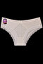 Front Shiny Jersey and Back Cotton Lace Hipster Fit Panties 3-Piece Pack W-4565 - 3