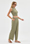 Poplin Regular Fit Elestane Top and Bottom Set # 25211 - 2