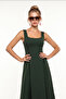A-Line Midi Woven Dress Lwf0026 Dark Khaki - 3