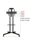 Mobile TV Cart Stand: Height Adjustable Flat Screen TV Mount with Rolling Casters and AV Shelf Fits 32 to 70 inch Load 110 lbs VESA 600x400 for Living Room Audio Gaming Room - 8