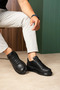Lace-Up Men's Sports Shoes Black (Black Sole) - 3
