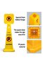 No Parking Cone | Yellow 4-Sided No Parking Sign, 76 cm - 3