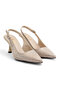 Women's Pointed Toe Open Back Heeled Shoes - 2