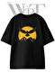 Eagle Mountains Design Printed Unisex Black Oversize T-Shirt