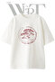 Bonsai Enso Design Printed Unisex White Oversize T-Shirt