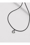 Black Rope Unisex Choker Necklace with Moon and Star Figures - 4