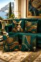 Emerald Green Rabbit Patterned 4-Piece Throw Pillow Cover Set