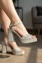 Women's Thick Heeled Platform Ankle Strap Sandals Shoes - 2