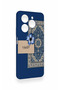 Tecno Spark 20 Pro Compatible Blue Ethnic Carpet Pattern Silicone Case - 3
