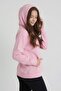 Pink Girl's Kangaroo Pocket Hooded Sweatshirt 24688 - 4