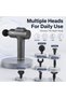 Professional Percussion Massage Gun for Athletes, Carbon Fiber Surface Electric Muscle Massager, Rechargeable Deep Tissue Massager Complete Accessories Set with Carry Bag - 4