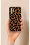 Omix X700 Compatible Dark Leopard Leather Patterned Silicone Case