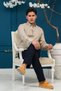 Regular Fit Hidden Button Collar 100% Linen Raw Linen Shirt - 5