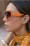Bianca Sole Ultra Light Unisex Orange Sunglasses with Uv400 Filter - 4