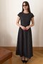 Polka Dot Short Sleeve Maxi Length Dress Av016160 - 4