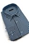 White Navy Blue Striped Regular Single Pocket Men's Shirt - 3