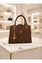 3-Piece Women's Bag Set: Bitter Brown Shoulder Bag, Mini Bag, and Portfolio Bag - 3