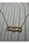 Gold Movable 3 Stone Necklace - 4