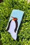 Unisex Left and Right Penguin Patterned Blue Socks - 3