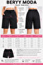 3 Pieces (Shorts) Black-Grey-Navy Blue Women's Oversize Shorts Bermuda Comfortable Fit Anti-Sweat - 7