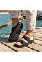(Parmi) Very Light with Two Buckles (41 Size 1 Pair 125 Gr) Daily Men's Slippers Black - 4