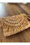 Paper String Portfolio Bag Straw Handbag Portfolio, Clutch Bag - 2