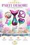 Mermaid Tail Foil Balloon Set 5 Piece Mermaid Birthday Party Decoration Set - 3