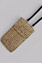 Vexa Genuine Leather (20cm Height X 12cm Width) Minimal Crossbody Bag with Soft Straw Rope Phone Holder, Zipper Wallet - 5