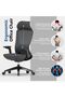 High Back Mesh Office Chair with Back Support and Fixed Headrest, Breathable Design for Long Use, Height Adjustable with Tilt and Lock, Grade 3 Gas Lift, Fiberglass Base - 5