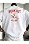 Men's Work Out Get in Shape Dumbbell Fitness Printed T-Shirt