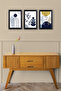 3-Piece A4 Black Frame Set Bohemian - Decorative Black Aluminum Framed Painting Set - 6