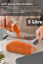 3 Pieces 5Lt Elora Lockable Lid Box - Erzak Food Storage Container Multi-Purpose Kitchen Organizer Gray - 4