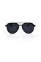 Velocity Polarized Aviator Sunglasses for Men & Women, Black Metal Frame with Smoke Polarized UV400 Lenses | Model 6322 - 4