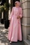 Lina Dress with Stitching and Lace Detail Tsd260223 Dusty Pink - 4