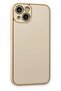 Aconcept iPhone 14 Plus Case Coco Leather Silicone Cover (205606) - Gold - 3