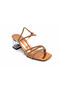 Beach Strip Stone Ankle Wrap Medium Size Transparent Heel Elegant Women's Slippers & Sandals - 2