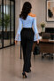Women's Boat Neck Spanish Sleeve Lace Detailed Blouse - 2