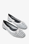 Noysa Women's Knitted Ballerinas - Silver - 2