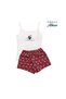 Soft Textured Panda Printed Knitted Pajama Set with Rope Straps - 4