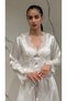 6 Piece Guipure Lace Satin Nightgown Dressing Gown Pajama Set Shorts Set 6-Piece Dowry Set Underwear Set Bride - 5