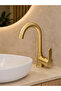 Bathroom Sink Faucet 360 Degree Swivel Spout Matte Gold - 3