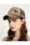 Ünise Washed Vintage Cotton Baseball Cap with Sharks Shark Embroidery and Ripped Detail in 5 Colors - 4