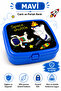 Children's Lunch Box with Lock, 2 Compartments, Bpa-Free Lunch Box, School Lunch Container, Space-Themed Plastic Storage Container - 3