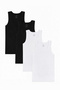 Men's Large Size Mixed Color 4-Piece Strappy Bamboo Undershirt - 33414