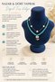 Turquoise Natural Stone Evil Eye Beaded & Four-Leaf Clover Detailed Steel Women's Necklace – Handmade