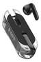 True Wireless Bluetooth Earbuds with LED Display – Transparent Black TWS Wireless Earbuds, Sweatproof Headset Compatible with All Mobile Phones for Running & Workout