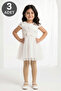 Girl's 3-Piece Micro 40 Alma Pantyhose - L400 - 3