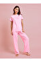Pack of 3 - Pink Graphic Print T-Shirt, Shorts and Pyjama Set - 3